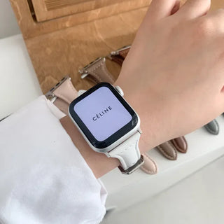 Premium Slim Leather Smartwatch 38mm 40mm 41mm Strap