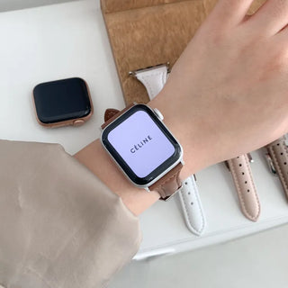 Premium Slim Leather Smartwatch 38mm 40mm 41mm Strap