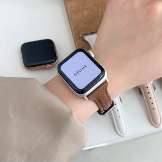 Premium Slim Leather Smartwatch 38mm 40mm 41mm Strap