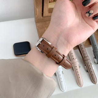 Premium Slim Leather Smartwatch 38mm 40mm 41mm Strap