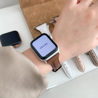 Premium Slim Leather Smartwatch 38mm 40mm 41mm Strap