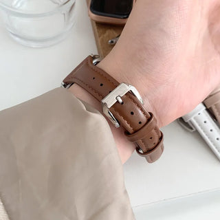 Premium Slim Leather Smartwatch 38mm 40mm 41mm Strap