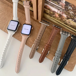 Premium Slim Leather Smartwatch 38mm 40mm 41mm Strap