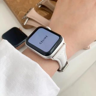 Premium Slim Leather Smartwatch 38mm 40mm 41mm Strap