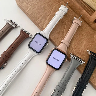 Premium Slim Leather Smartwatch 38mm 40mm 41mm Strap