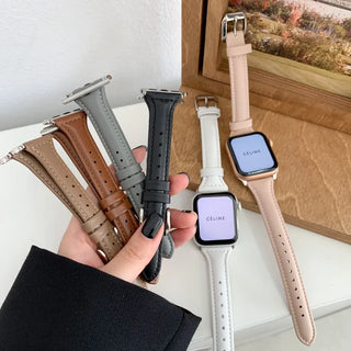 Premium Slim Leather Smartwatch 38mm 40mm 41mm Strap