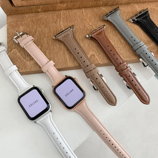 Premium Slim Leather Smartwatch 38mm 40mm 41mm Strap