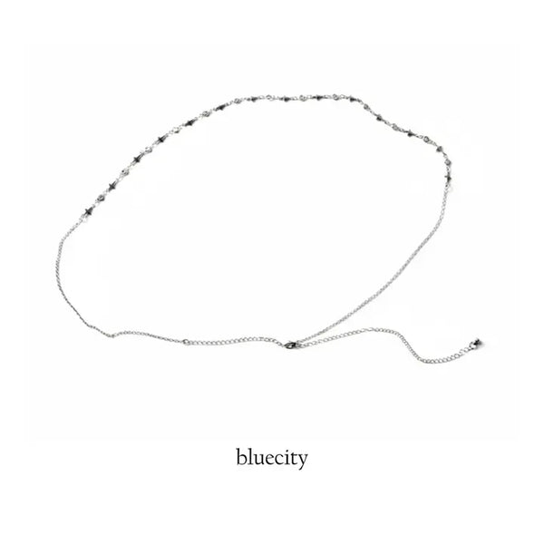 Shining Cross Cubic Metal Slim Waist Chain Belt
