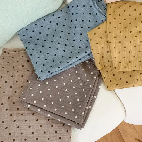 Mono Dot Pattern Oversized Long Muffler Scarf