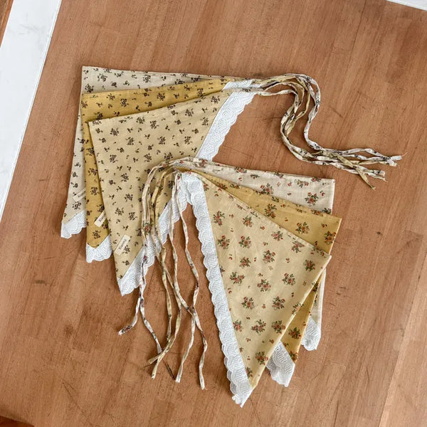 Romantic Flower Hair Bandana Headscarf Triangle Scarf