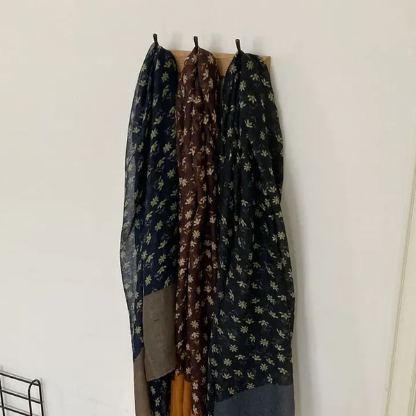Midnight Flower Big Long Muffler Scarf
