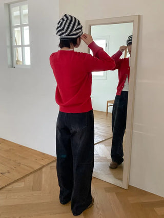 Easy Stripe Cotton Beanie Hat