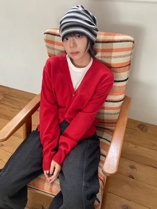 Easy Stripe Cotton Beanie Hat