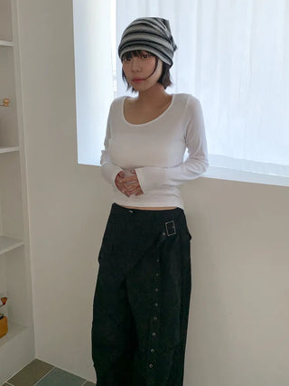 Easy Stripe Cotton Beanie Hat