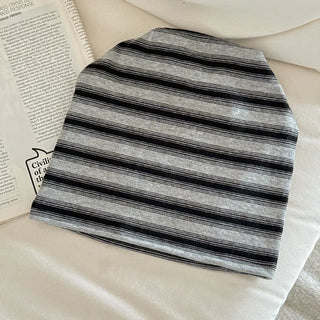 Easy Stripe Cotton Beanie Hat