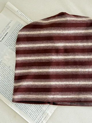 Easy Stripe Cotton Beanie Hat