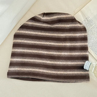 Easy Stripe Cotton Beanie Hat