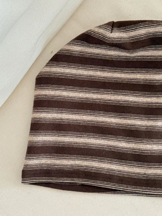 Easy Stripe Cotton Beanie Hat