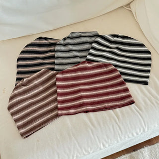 Easy Stripe Cotton Beanie Hat