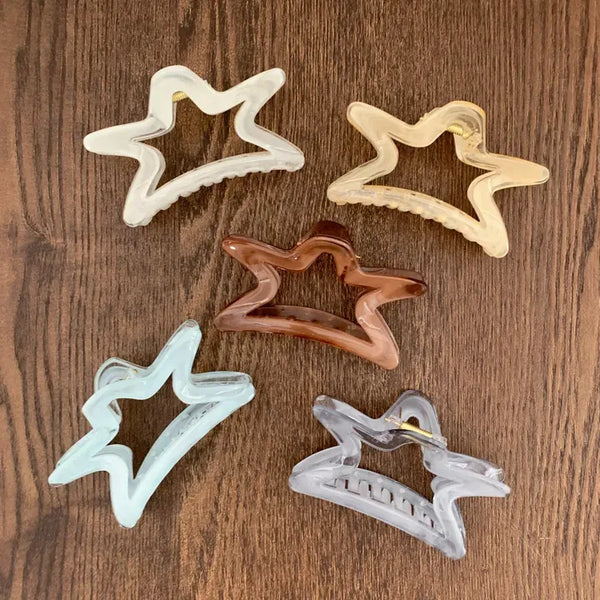 Twinkle Star Star Hair Big Size Claw Clip