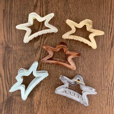 Twinkle Star Star Hair Big Size Claw Clip