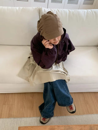 Slutch Shirred Pullover Ribbed Beanie Hat