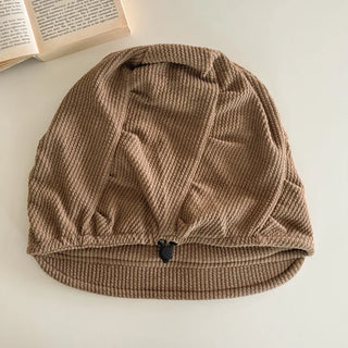 Slutch Shirred Pullover Ribbed Beanie Hat