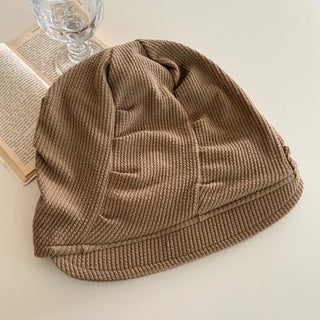 Slutch Shirred Pullover Ribbed Beanie Hat