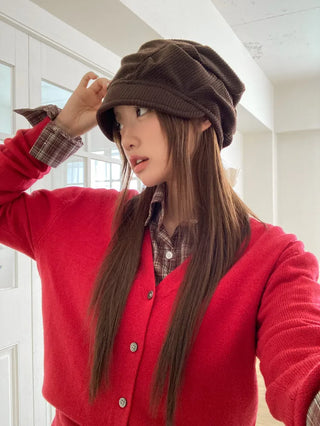 Slutch Shirred Pullover Ribbed Beanie Hat