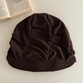 Slutch Shirred Pullover Ribbed Beanie Hat