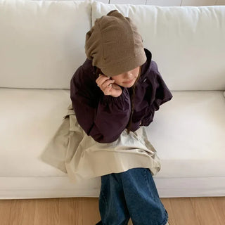 Slutch Shirred Pullover Ribbed Beanie Hat