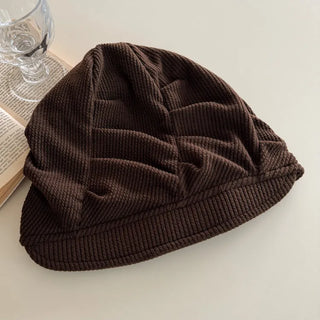 Slutch Shirred Pullover Ribbed Beanie Hat