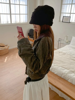 Slutch Shirred Pullover Ribbed Beanie Hat