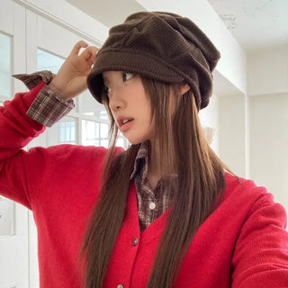Slutch Shirred Pullover Ribbed Beanie Hat