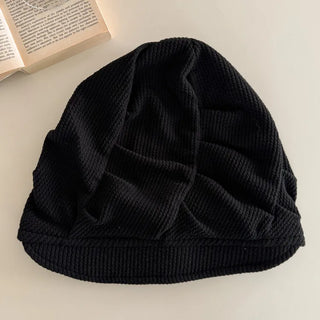 Slutch Shirred Pullover Ribbed Beanie Hat