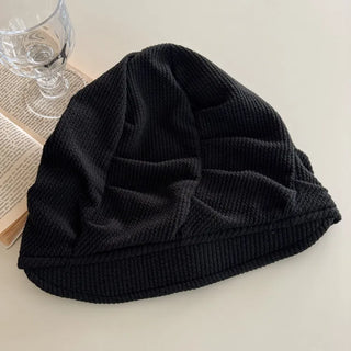 Slutch Shirred Pullover Ribbed Beanie Hat