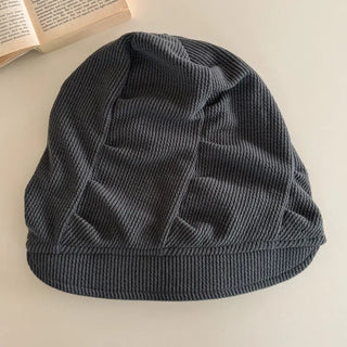 Slutch Shirred Pullover Ribbed Beanie Hat