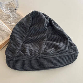 Slutch Shirred Pullover Ribbed Beanie Hat