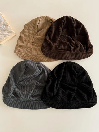Slutch Shirred Pullover Ribbed Beanie Hat