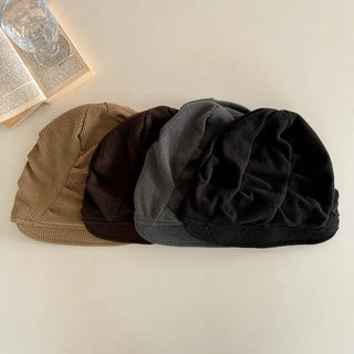 Slutch Shirred Pullover Ribbed Beanie Hat