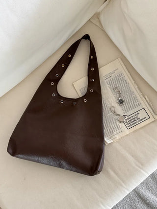 Eyelet Presso Leather Shoulder Bag