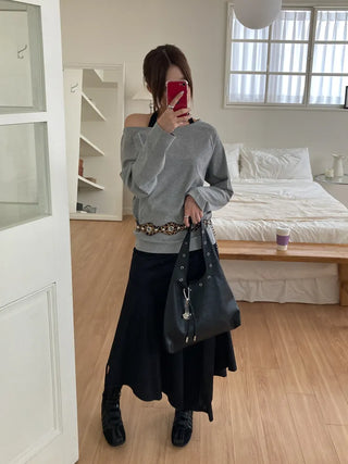 Eyelet Presso Leather Shoulder Bag