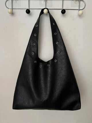 Eyelet Presso Leather Shoulder Bag