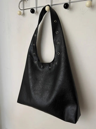 Eyelet Presso Leather Shoulder Bag