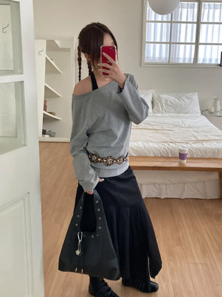 Eyelet Presso Leather Shoulder Bag