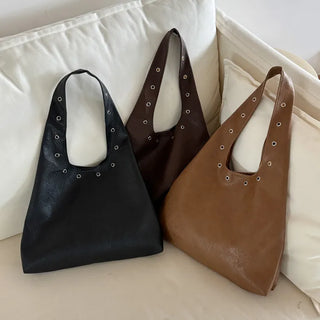 Eyelet Presso Leather Shoulder Bag