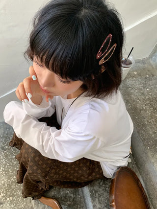 Dot Oval Point Snap Hair Clip