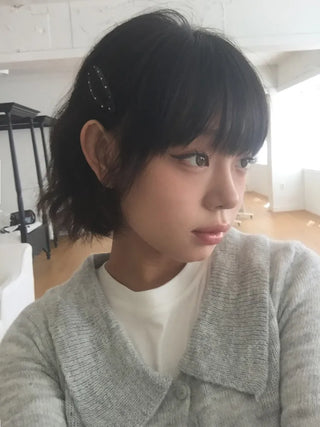 Dot Oval Point Snap Hair Clip