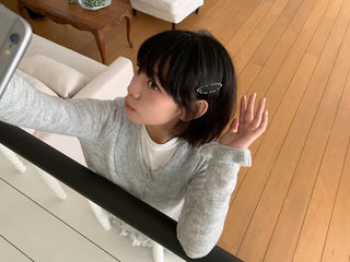 Dot Oval Point Snap Hair Clip