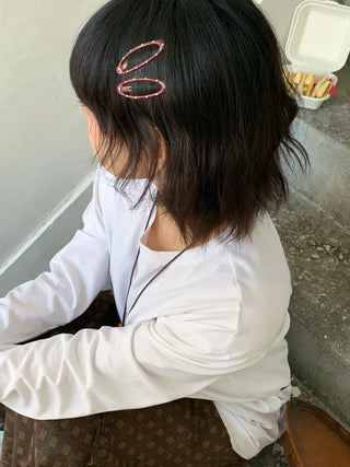 Dot Oval Point Snap Hair Clip